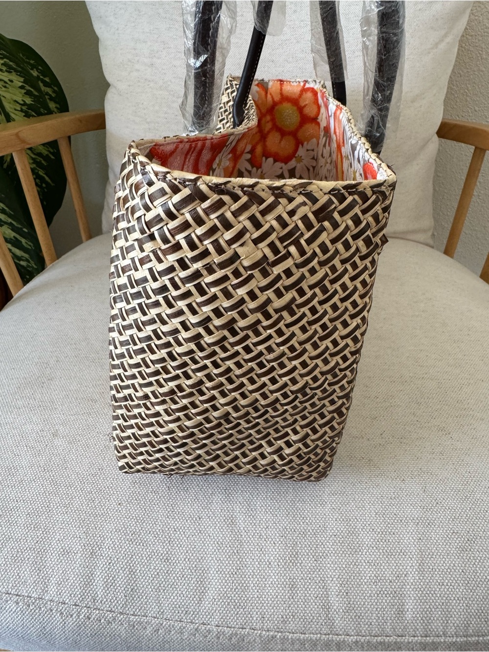 ‼️SOLD‼️Kate Spade New York Natural Woven Straw Weave Nuetral Tote - Picture 8 of 17